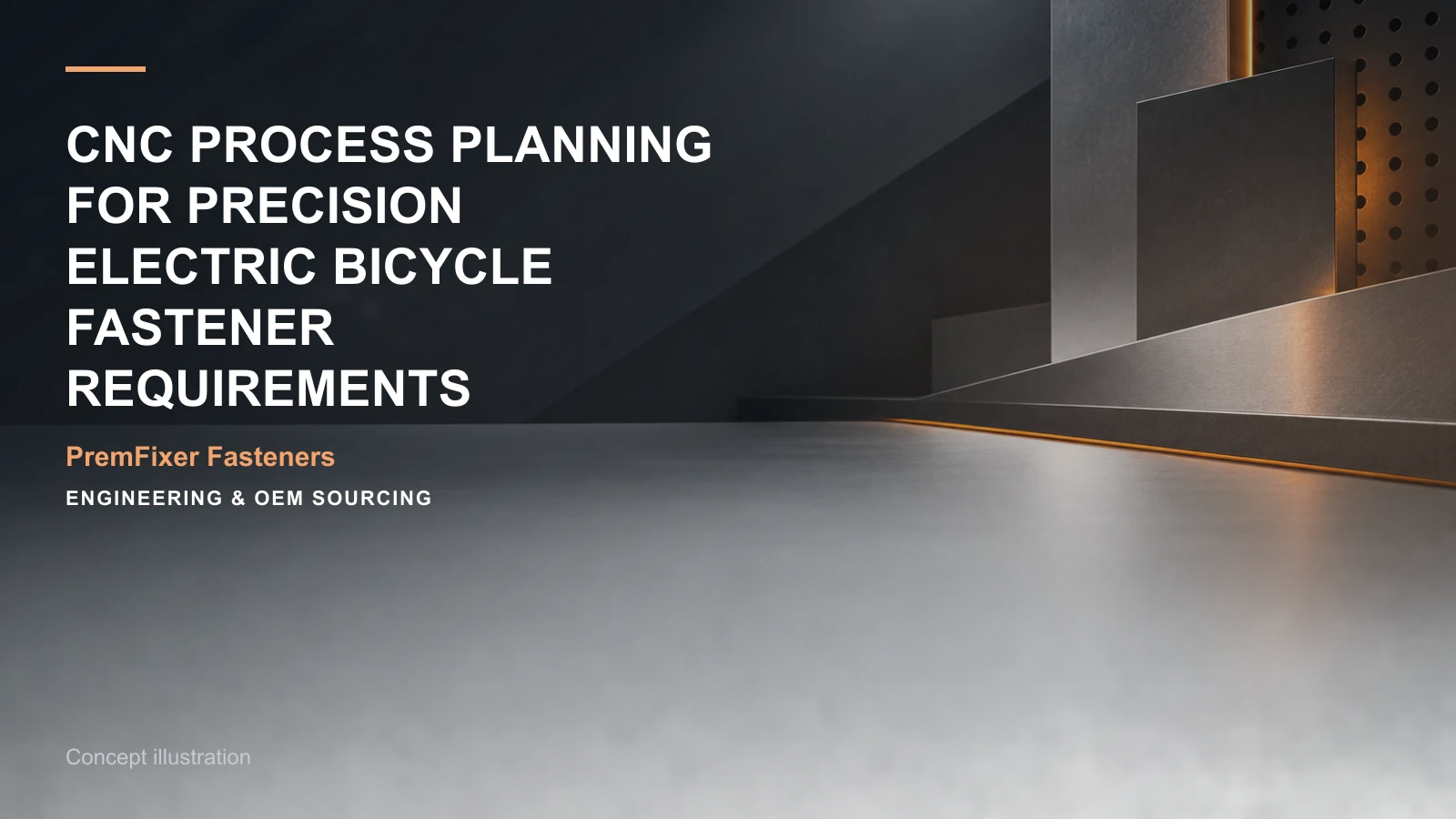 Concept illustration for CNC Process Planning for Precision Electric Bicycle Fastener Requirements.