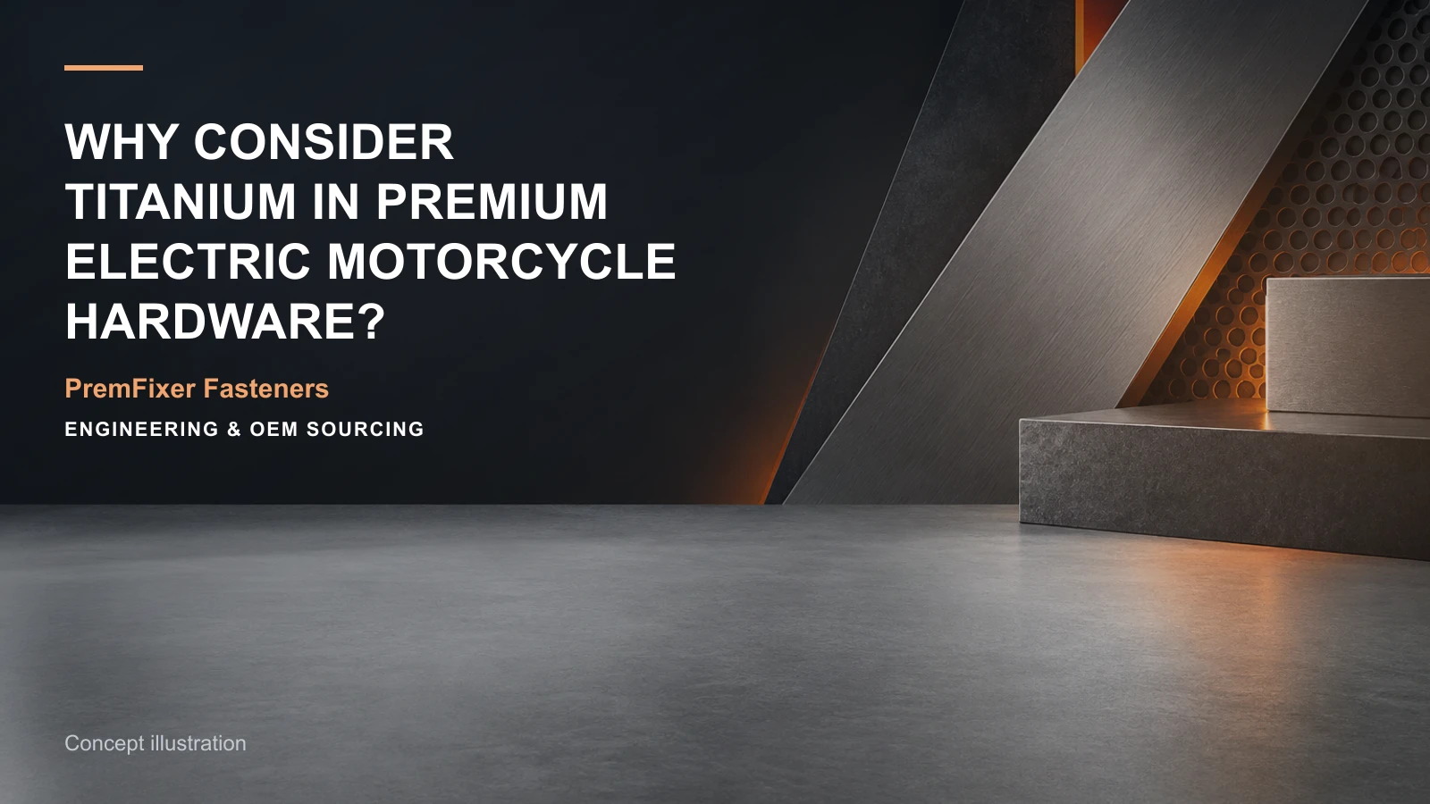 Concept illustration for Why Consider Titanium in Premium Electric Motorcycle Hardware?.