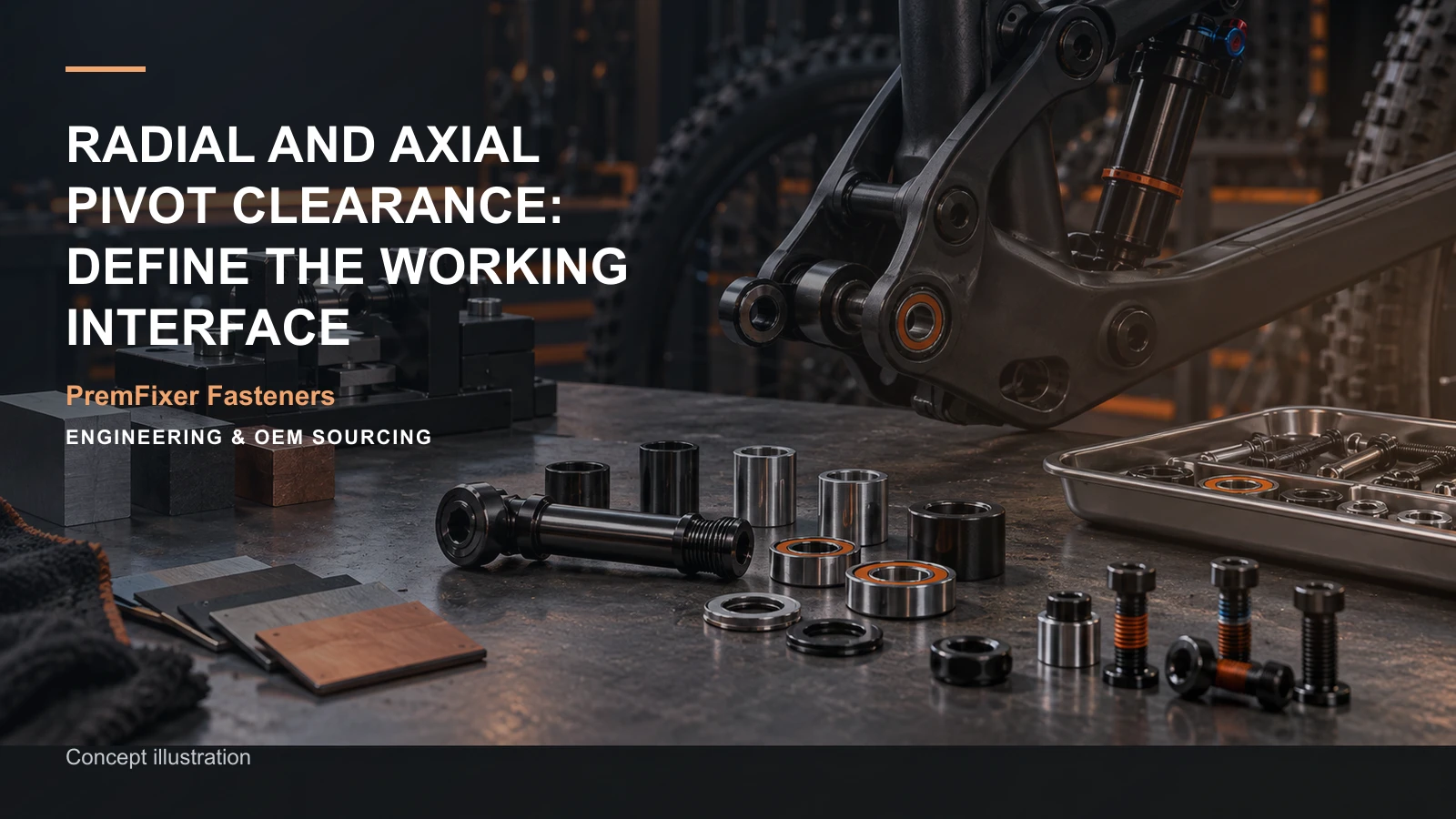 Concept illustration for Radial and Axial Pivot Clearance: Define the Working Interface.