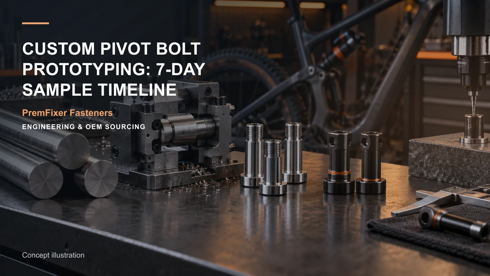 Editorial concept for seven-day pivot sample planning with cards for sample milestone schedule, drawing-and-model input map, capacity-to-delivery plan.