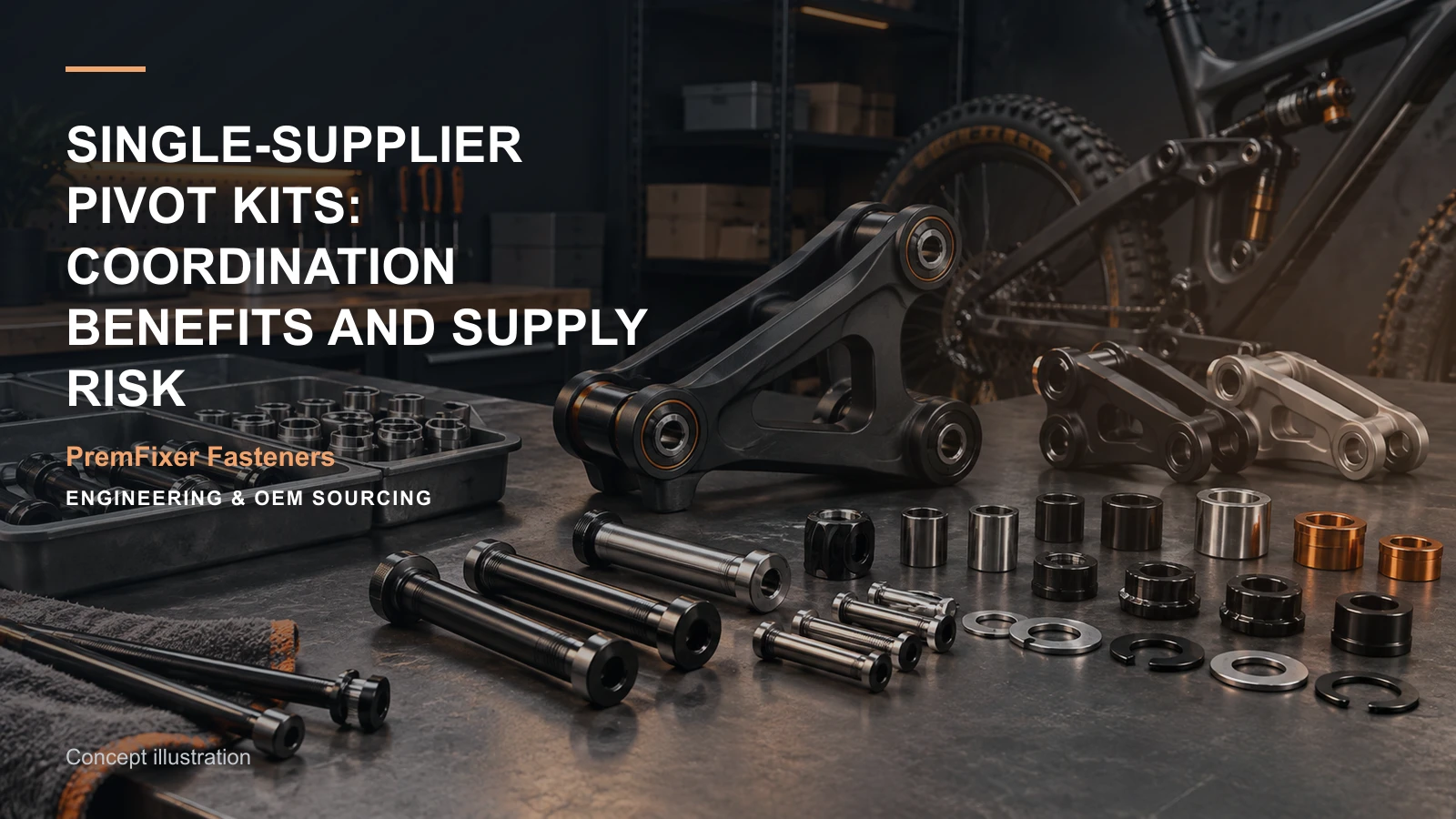 Concept illustration for Single-Supplier Pivot Kits: Coordination Benefits and Supply Risk.