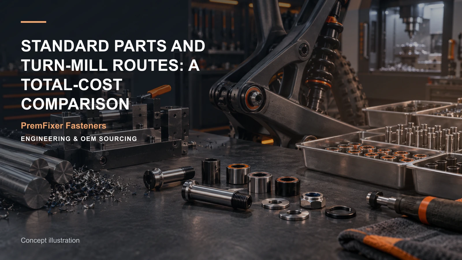Concept illustration for Standard Parts and Turn-Mill Routes: A Total-Cost Comparison.