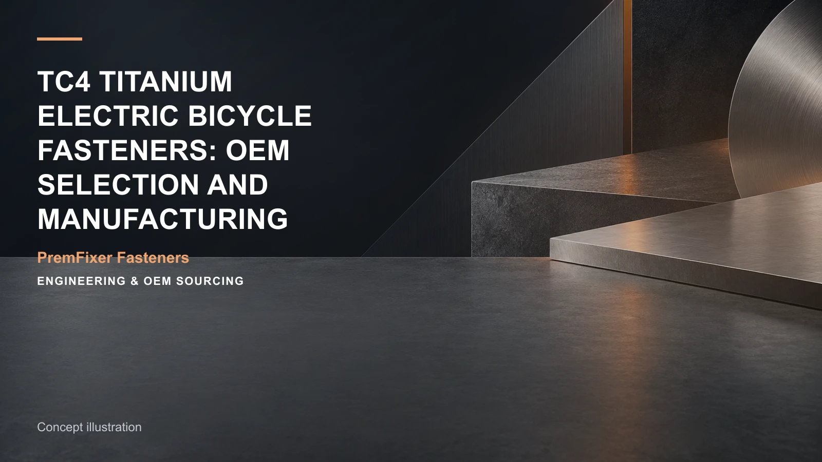 Concept illustration for TC4 Titanium Electric Bicycle Fasteners: OEM Selection and Manufacturing.