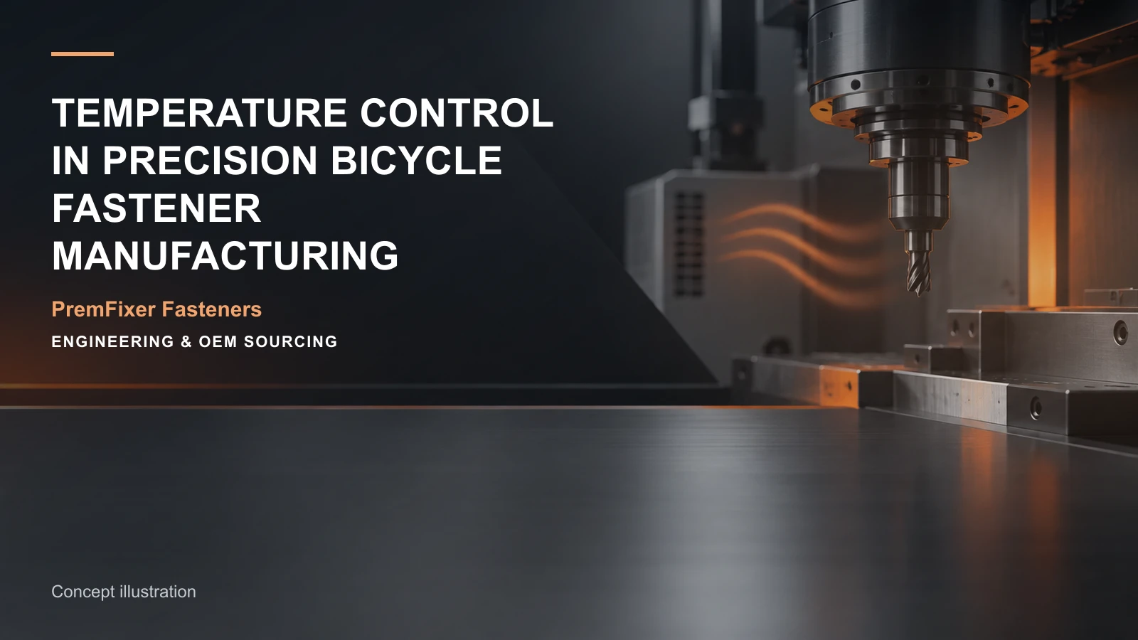 Concept illustration for Temperature Control in Precision Bicycle Fastener Manufacturing.