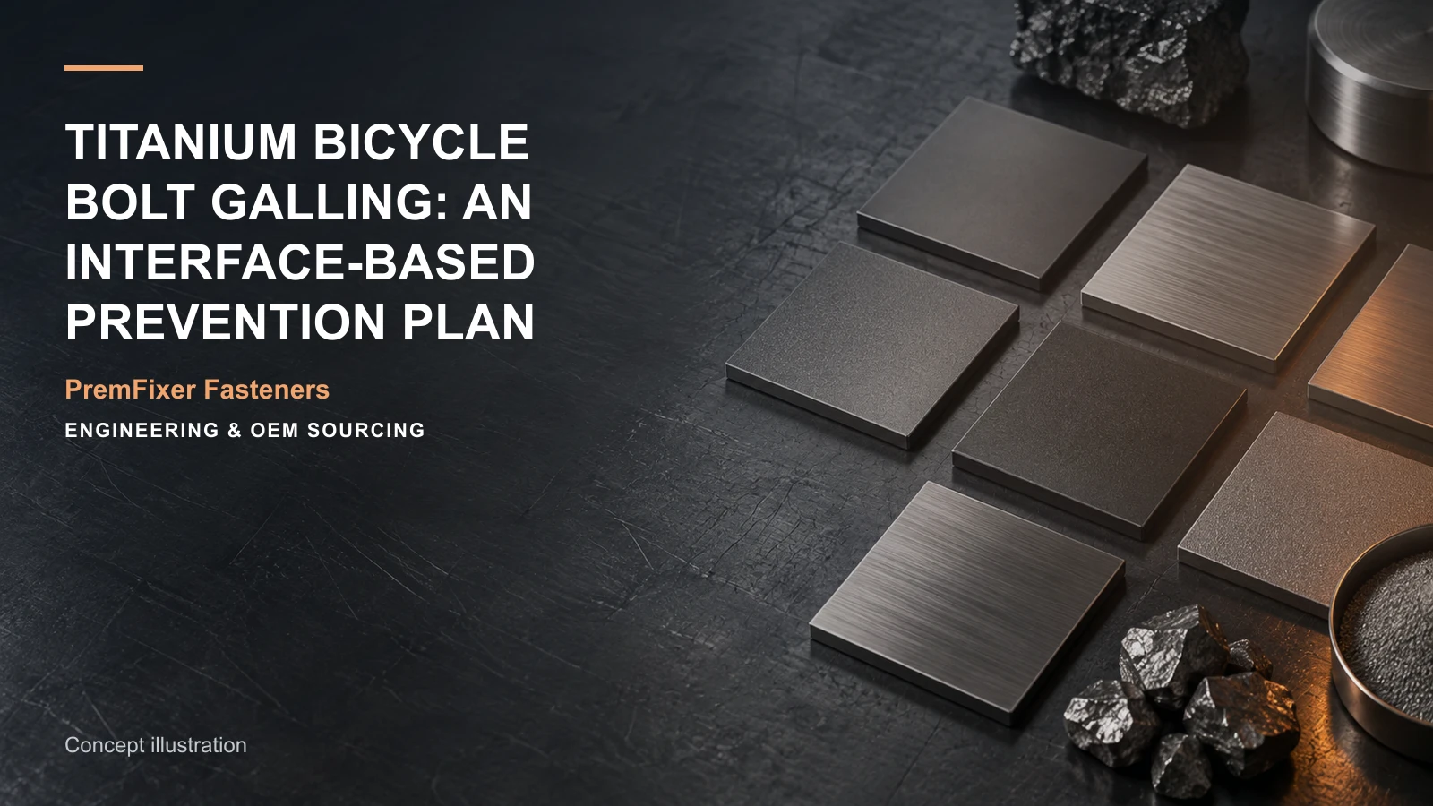Conceptual engineering workspace introducing titanium threaded joints for bicycle and electric-mobility OEM teams.