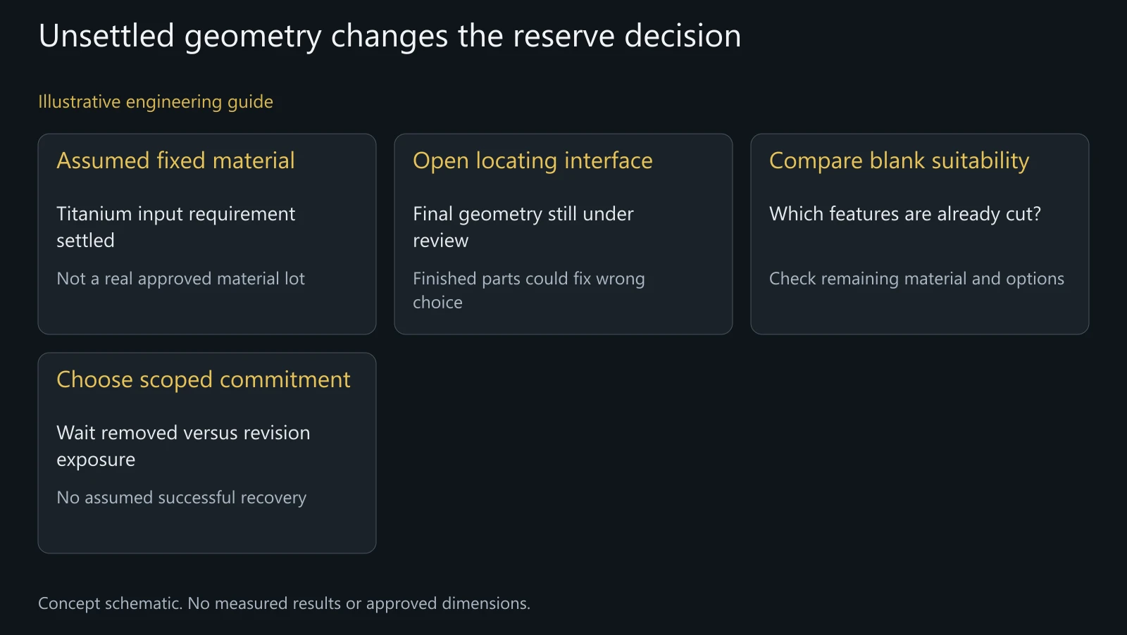 Illustrative interface-change scenario for reserve planning. No customer shortage, inventory quantity, approved substitution or delivery outcome is represented.