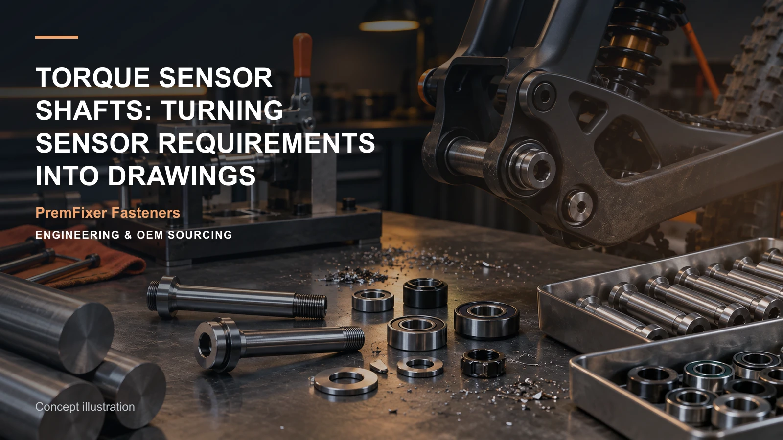 Concept illustration for Torque Sensor Shafts: Turning Sensor Requirements into Drawings.