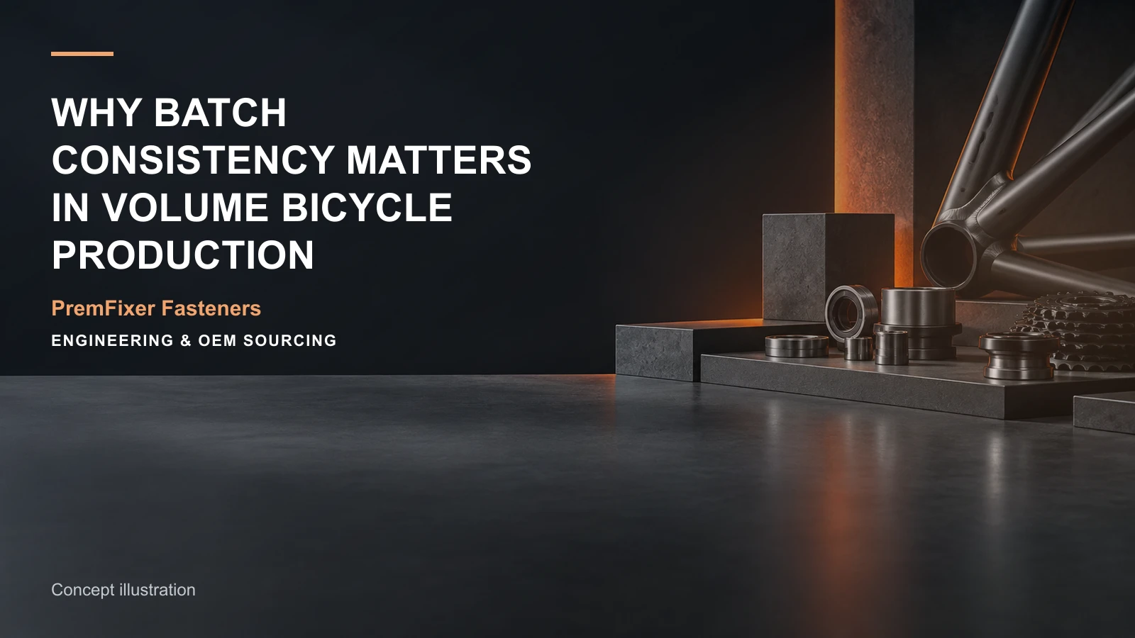 Concept illustration for Why Batch Consistency Matters in Volume Bicycle Production.