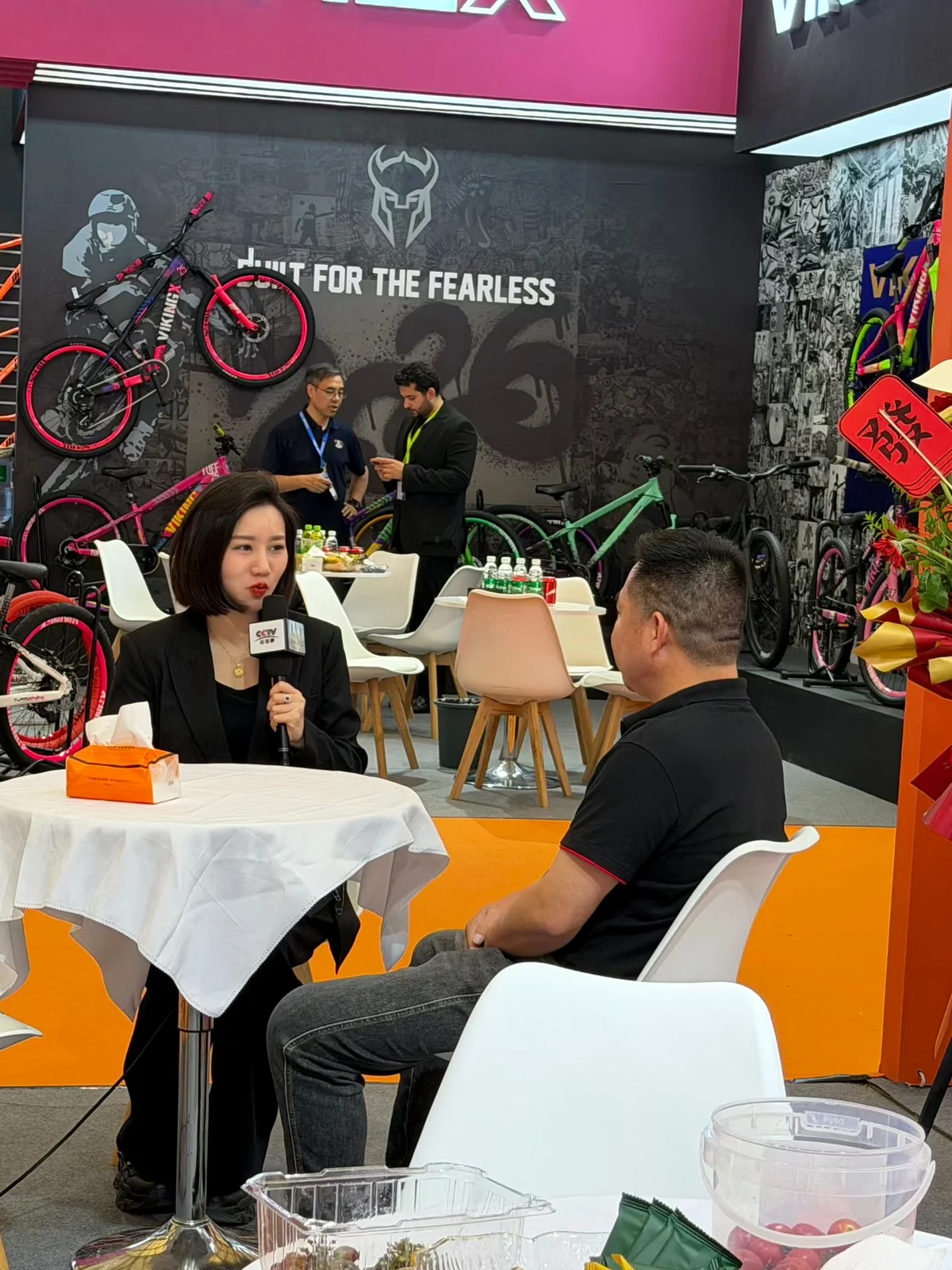 Bicycle industry media interview conducted at the China Cycle exhibition