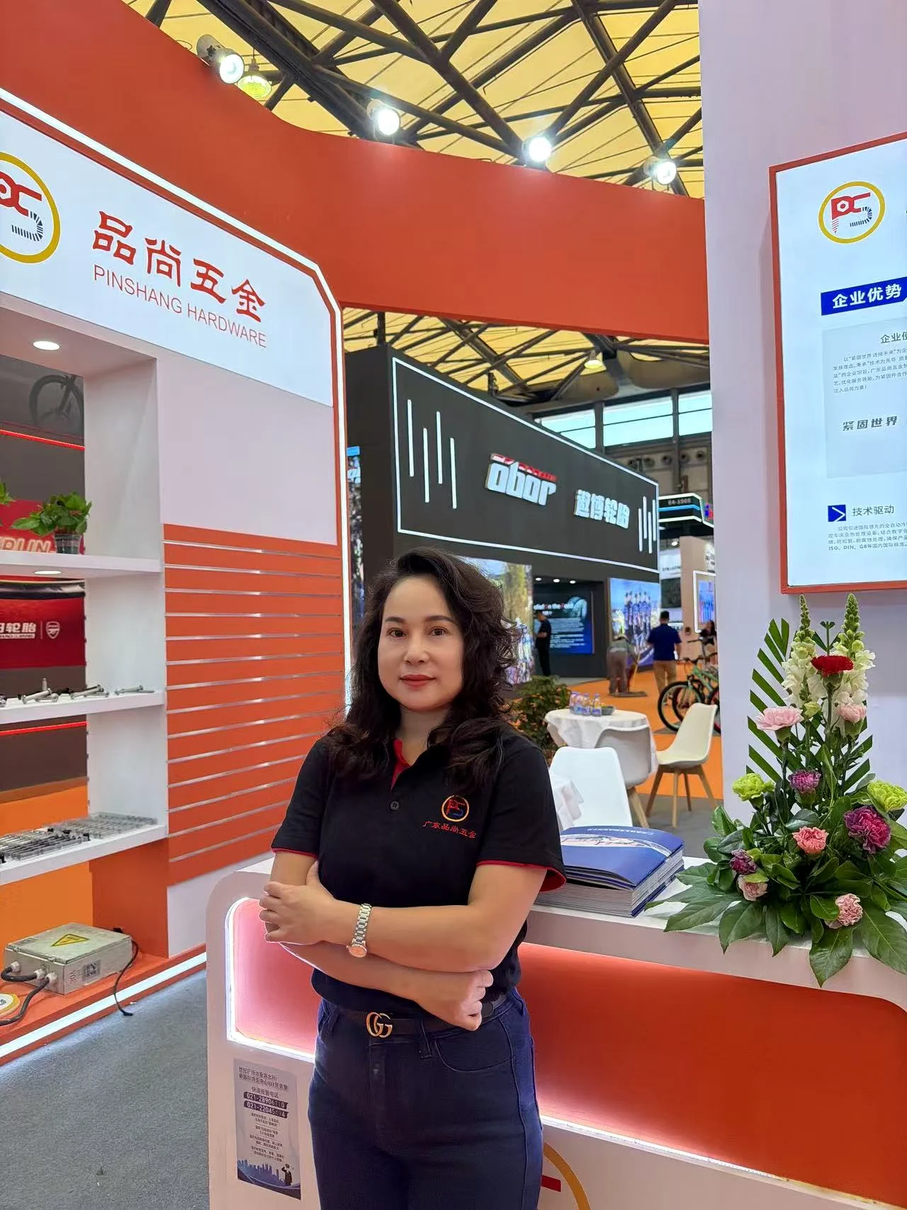 PremFixer customer service representative at the exhibition booth