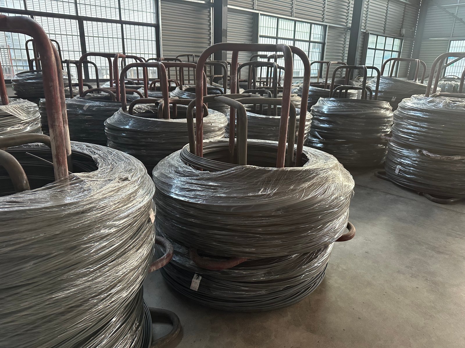 Carbon steel wire coils ready for fastener production