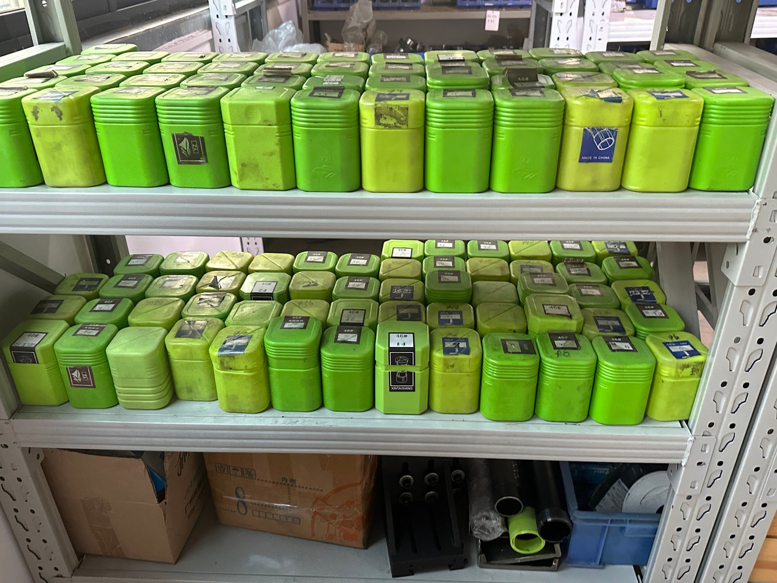 Organized CNC tooling storage for repeatable setups
