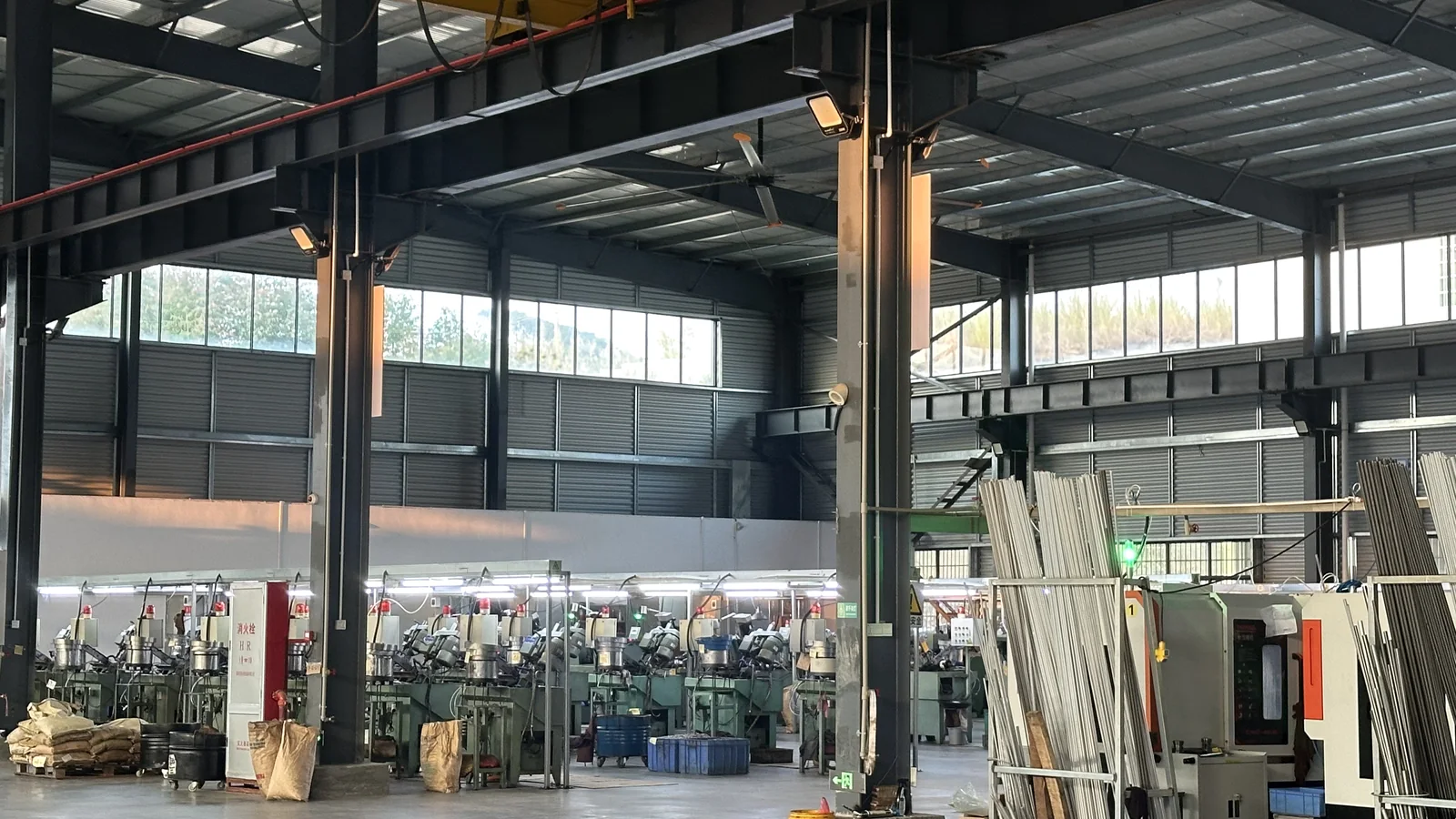 Interior view of the PremFixer fastener manufacturing workshop