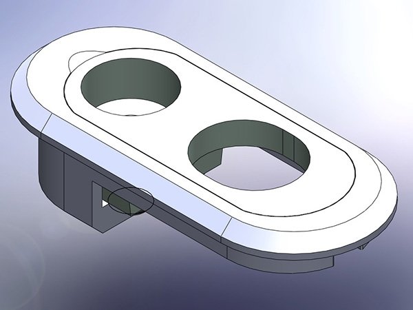 PS-L316 single cable stop guide render