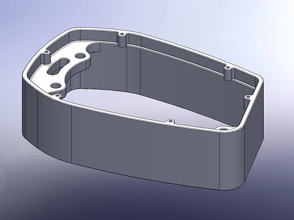 CAD model of a custom e-bike motor mounting interface
