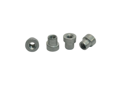 Weld-in nuts and threaded inserts for bicycle frames