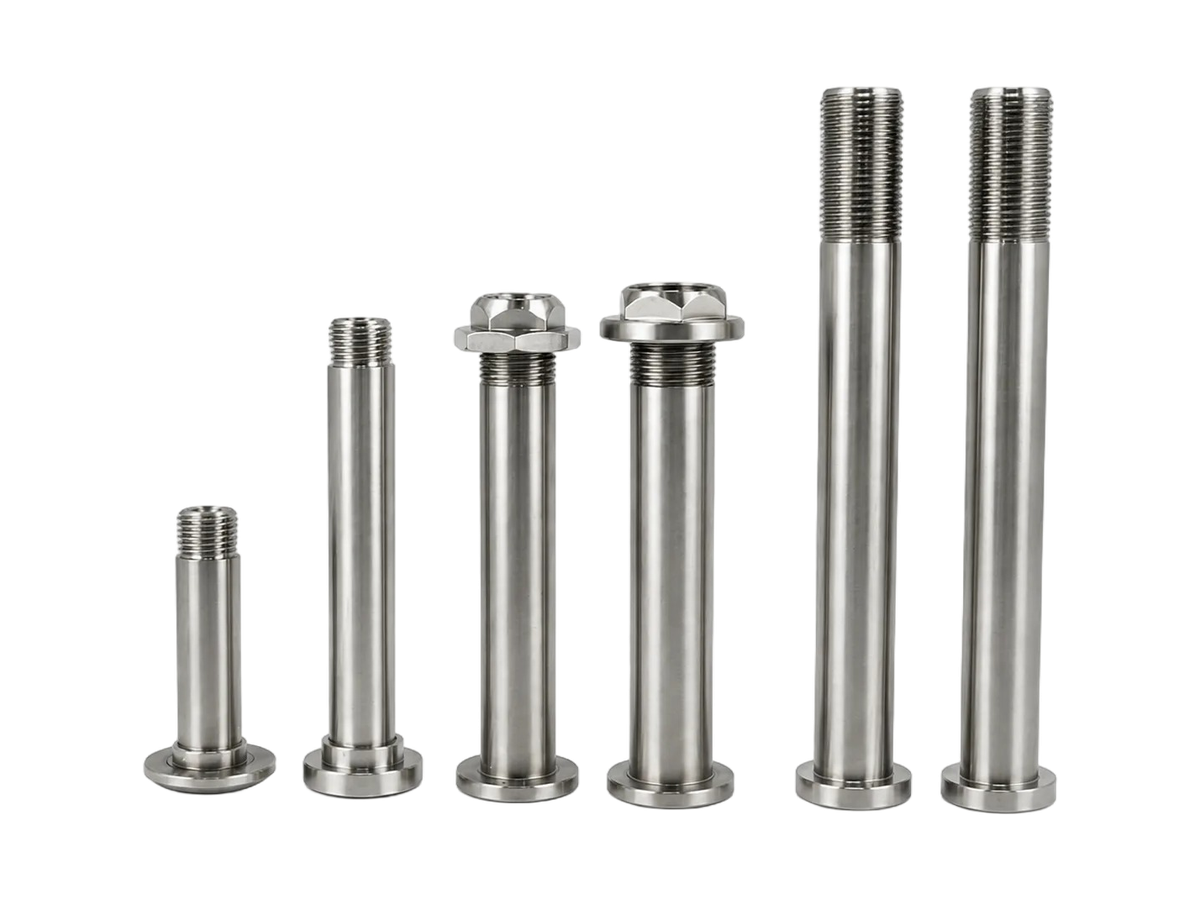 Range of long shoulder pivot bolts in multiple lengths