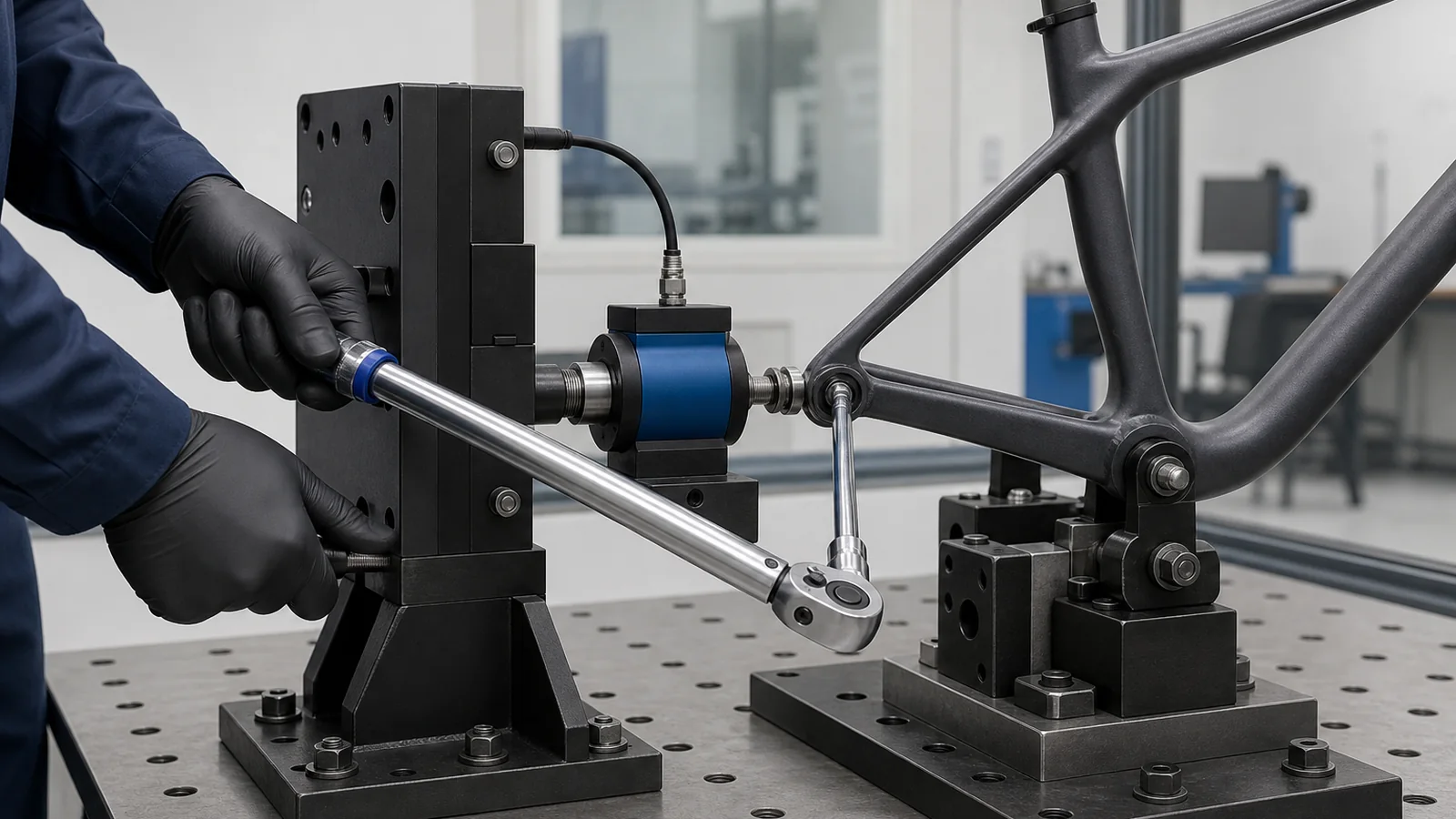 Torque wrench and load fixture evaluating fastener clamp-load behavior