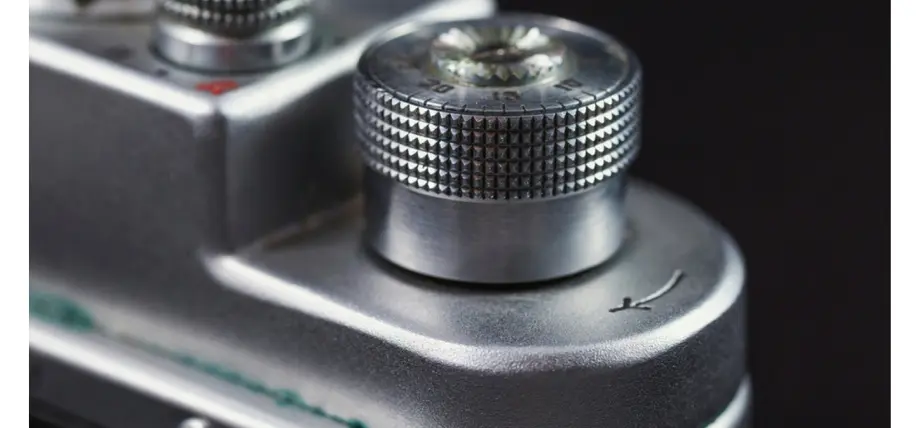 Close-up of machined aluminum surface