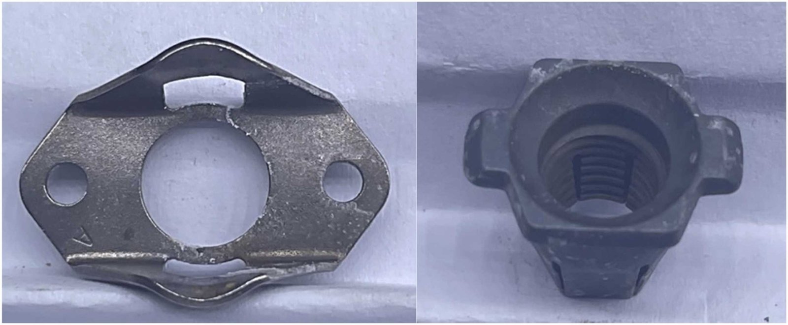Salt spray test results after 15 days, comparing individual components vs assembled systems.